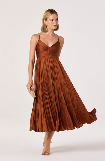 Maeve Pleated Midi Dress