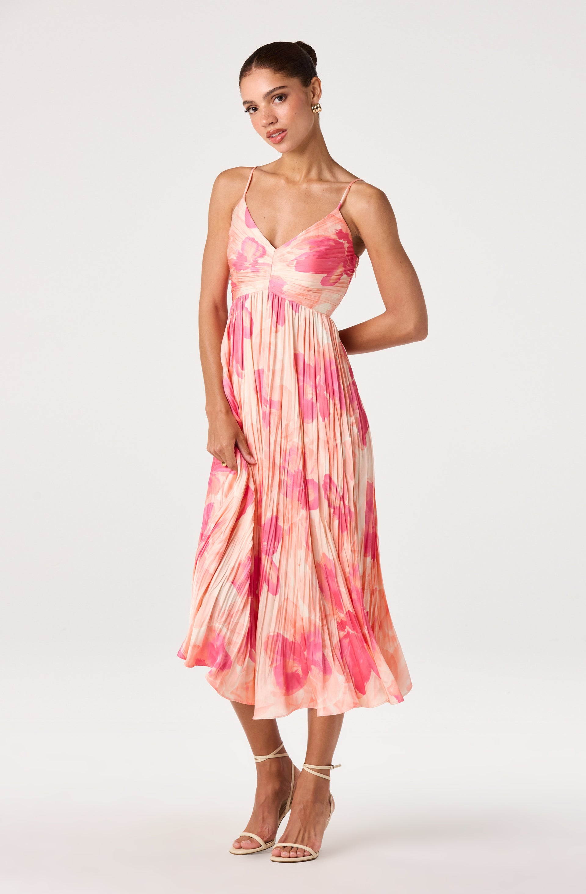 open lace back dress Maeve Pleated Midi Dress: Floral Midi Dress, Sundress, Plisse Dress, Blue  Midi, Green Midi, Summer Dress