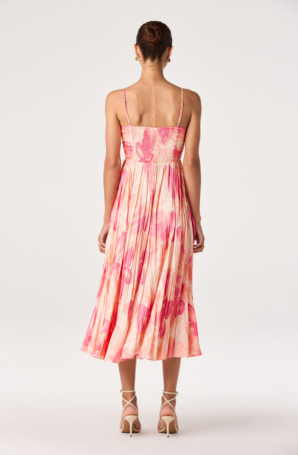 Maeve Pleated Midi Dress: Floral Midi Dress, Sundress, Plisse Dress, Blue Midi, Green Midi, Summer Dress - ASTR the Label Maeve Pleated Midi Dress: Floral Midi Dress, Sundress, Plisse Dress, Blue Midi, Green Midi, Summer Dress - ASTR the Label
