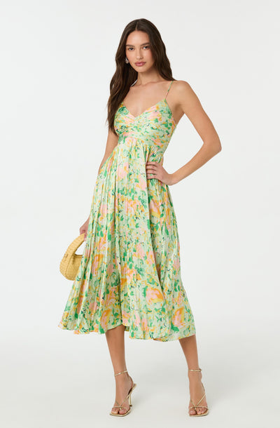 Maeve Pleated Midi Dress