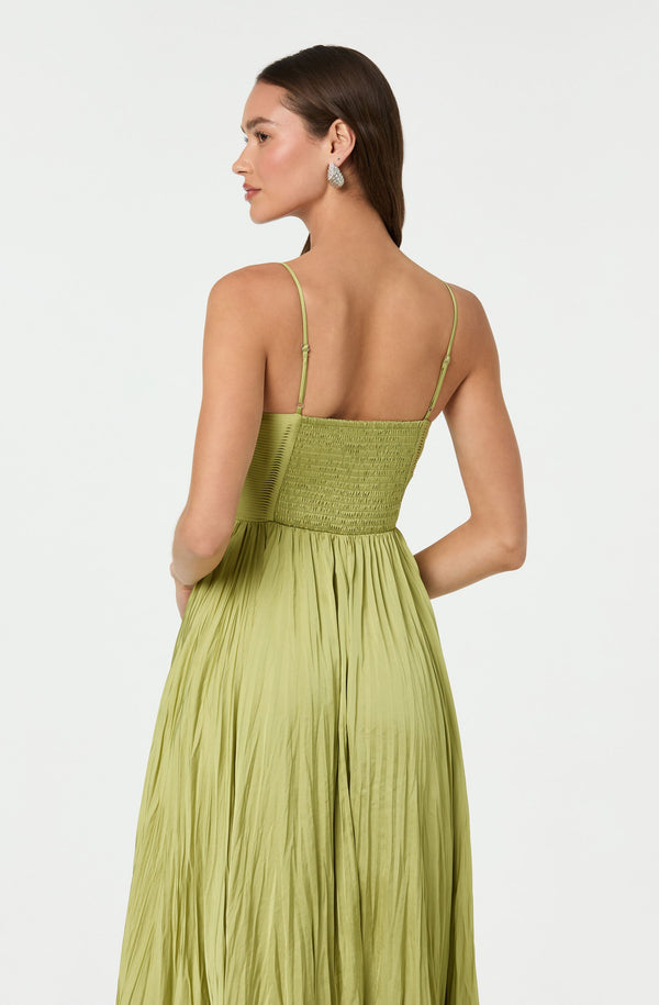 Maeve Pleated Midi Dress - ASTR the Label Maeve Pleated Midi Dress - ASTR the Label