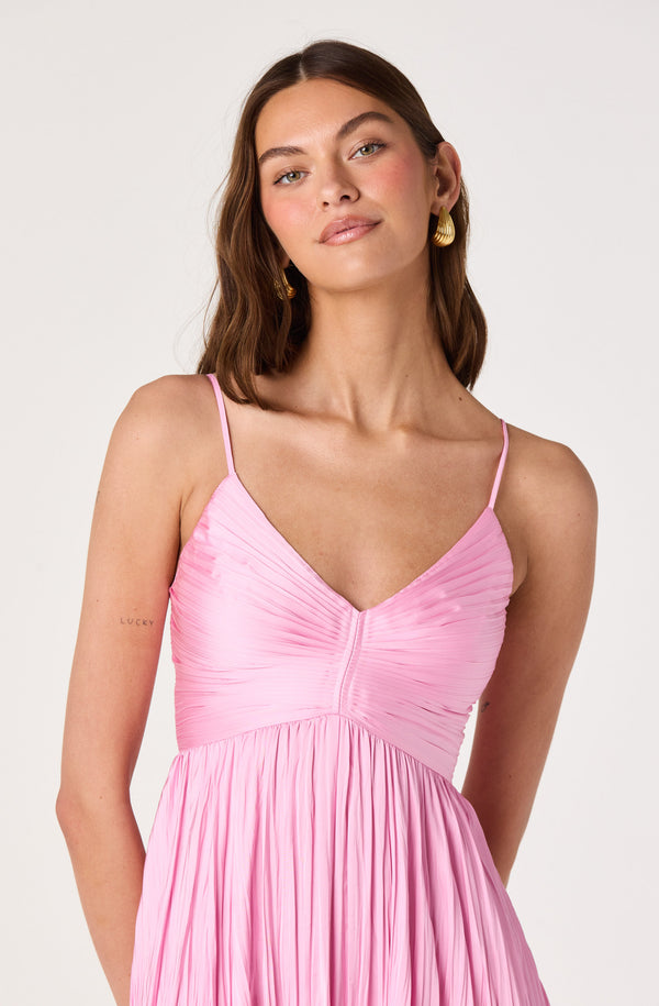 Maeve Pleated Midi Dress