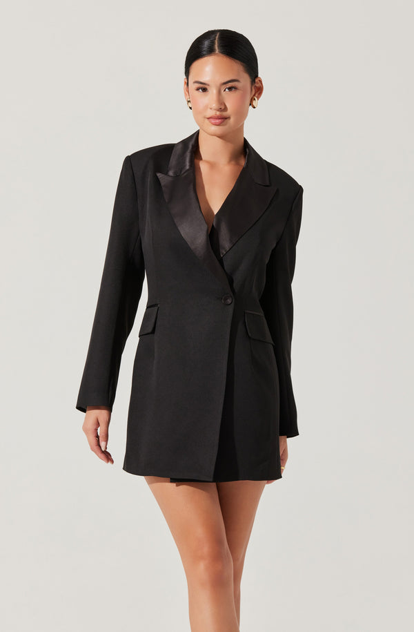 Tuxedo Blazer Mini Dress - ASTR the Label Tuxedo Blazer Mini Dress - ASTR the Label