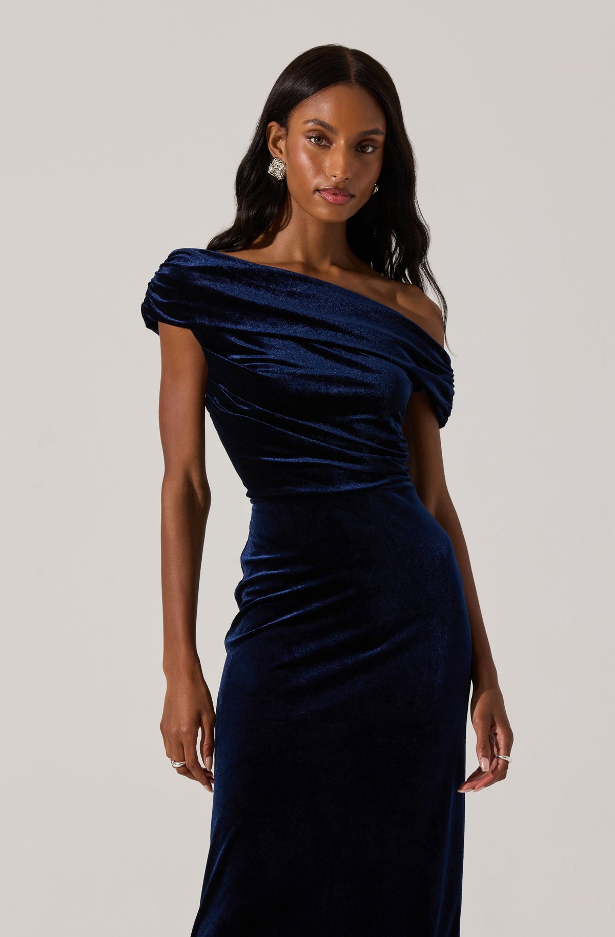 green emerald velvet dress Nookie Revel Gown - Sapphire