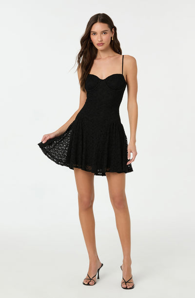 Lace Bustier Mini Dress - ASTR the Label Lace Bustier Mini Dress - ASTR the Label