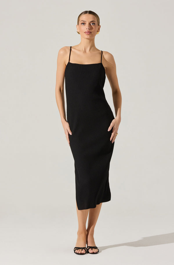 Ribbed Midi Dress & Shrug Set - ASTR the Label Ribbed Midi Dress & Shrug Set - ASTR the Label