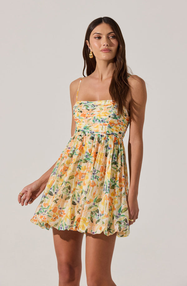 white christmas dresses Bubble Floral Mini Dress