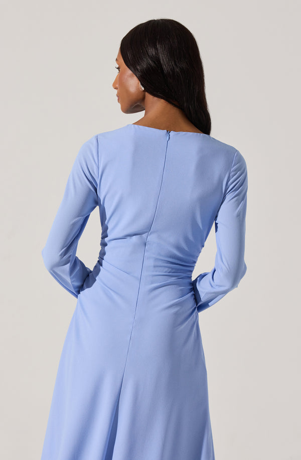 Long Sleeve Asymmetrical Hem Dress - ASTR the Label Long Sleeve Asymmetrical Hem Dress - ASTR the Label