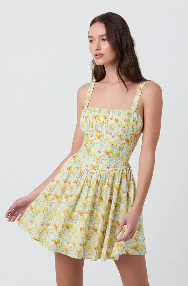Floral Milkmaid Mini Dress - ASTR the Label Floral Milkmaid Mini Dress - ASTR the Label
