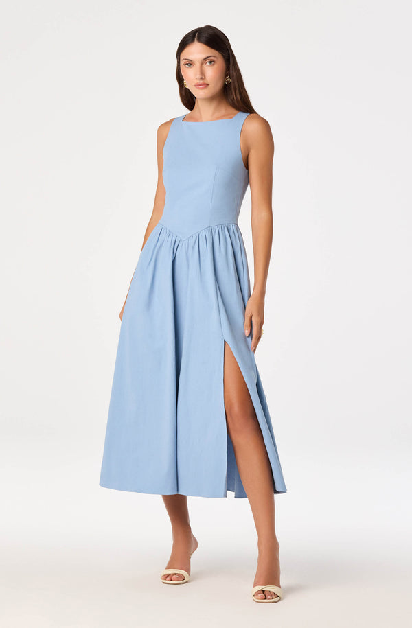 Bow Back Apron Midi Dress - ASTR the Label Bow Back Apron Midi Dress - ASTR the Label
