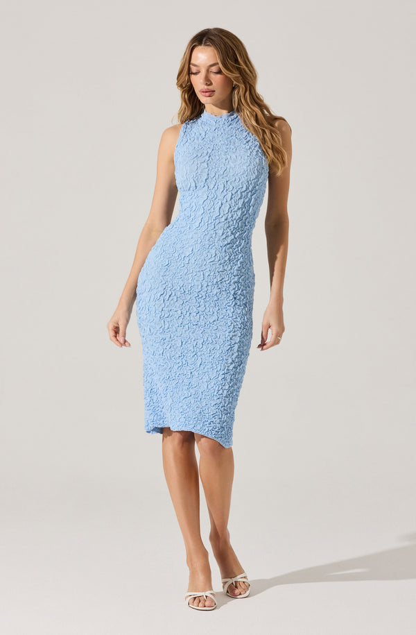 midi dress with heels Textured Bodycon Midi Dress