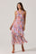Sticky add to cart - Tiered Floral Cutout Midi Dress