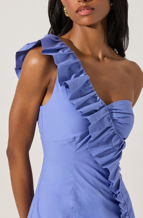 One Shoulder Ruffle Mini Dress - ASTR the Label One Shoulder Ruffle Mini Dress - ASTR the Label