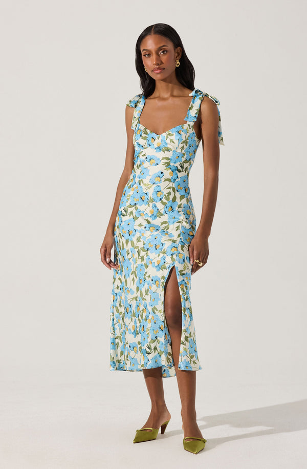 Sweetheart Bow Strap Midi Dress ASTR the Label - Main Image