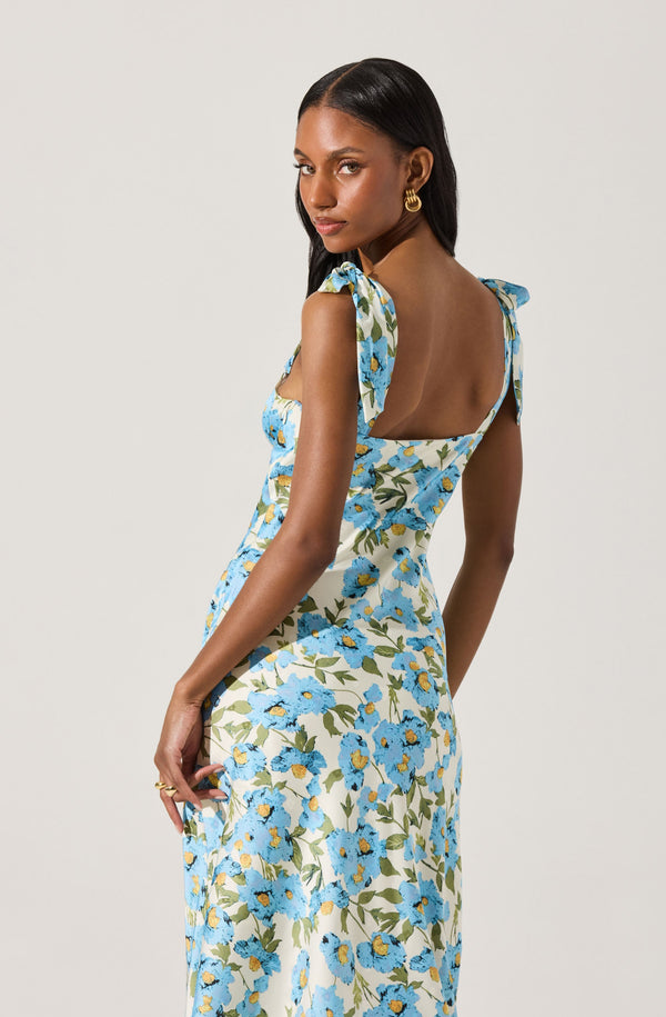 Sweetheart Bow Strap Midi Dress - ASTR the Label Sweetheart Bow Strap Midi Dress - ASTR the Label