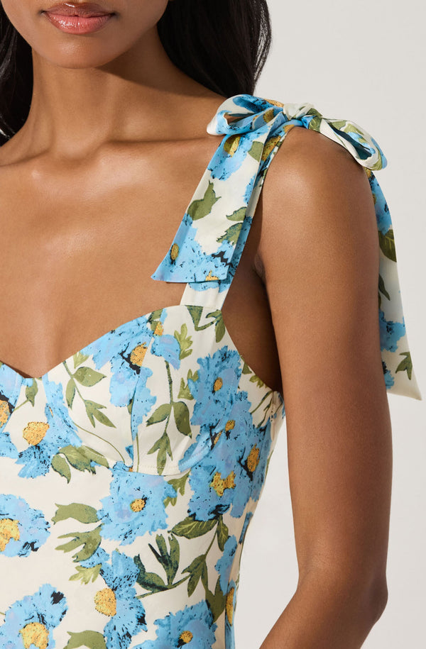 Sweetheart Bow Strap Midi Dress - ASTR the Label