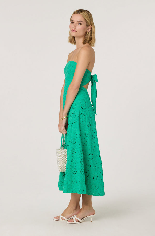 slim fit dress slacks Thelma Mint Eyelet Dress | Dresses main image 0