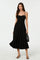 Sticky add to cart - Linen-Blend A-Line Midi Dress