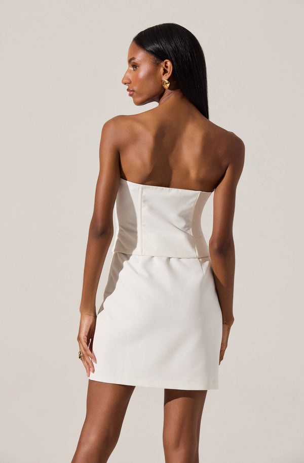 Strapless Layered Bow Mini Dress - ASTR the Label Strapless Layered Bow Mini Dress - ASTR the Label