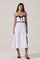Sticky add to cart - Contrast Lace Bustier Midi Dress