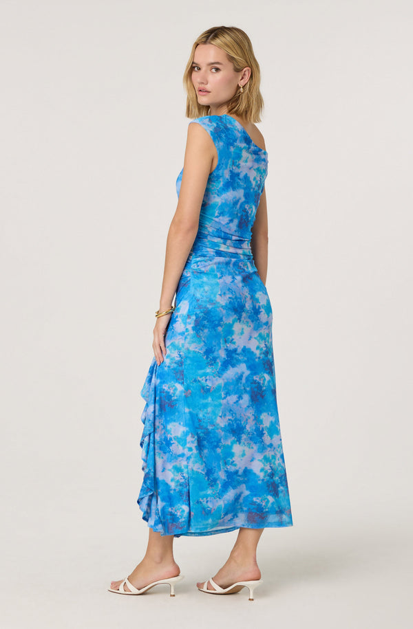 Off Shoulder Ruffle Midi Dress - ASTR the Label