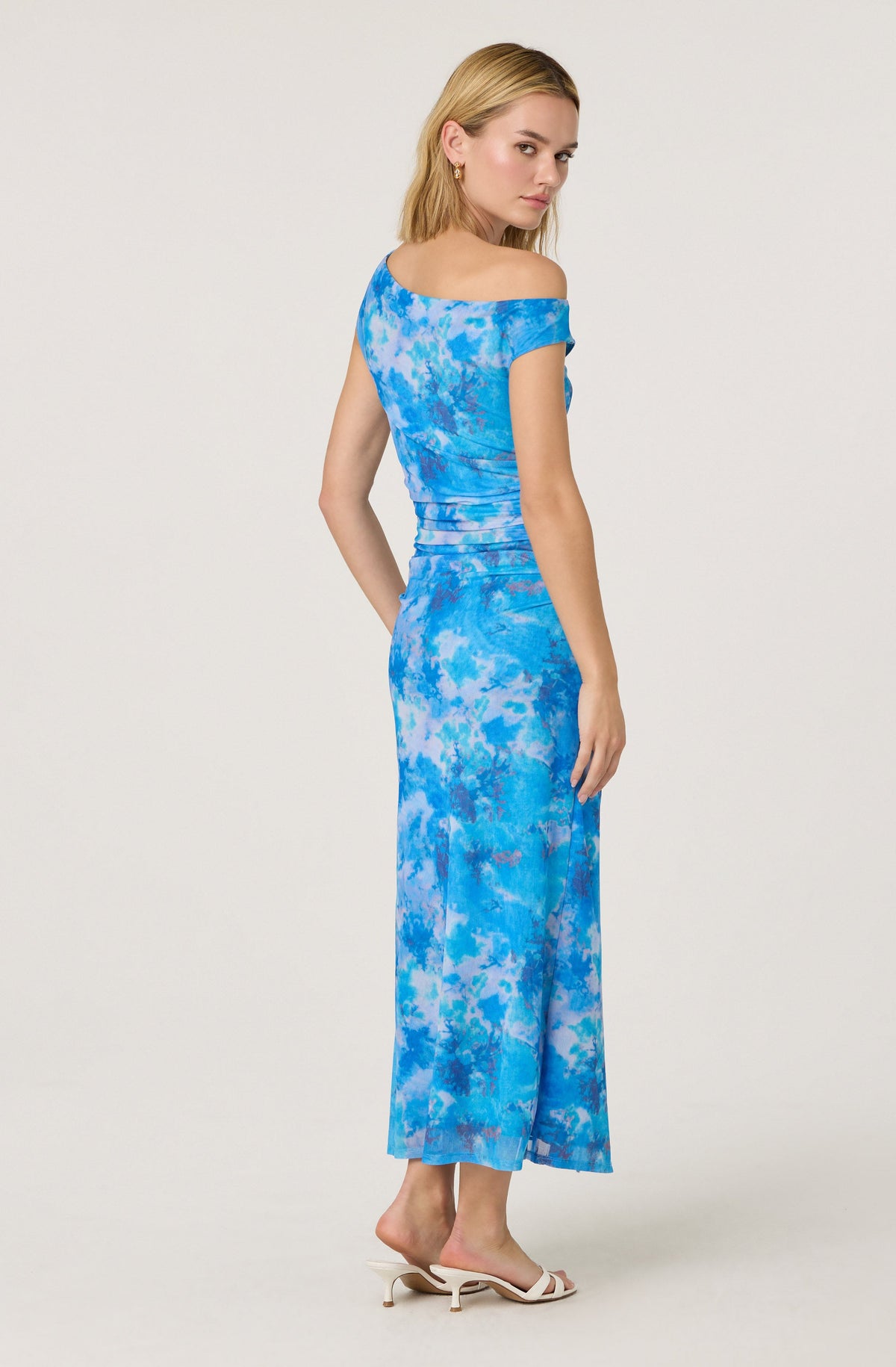 Off Shoulder Ruffle Midi Dress– ASTR the Label