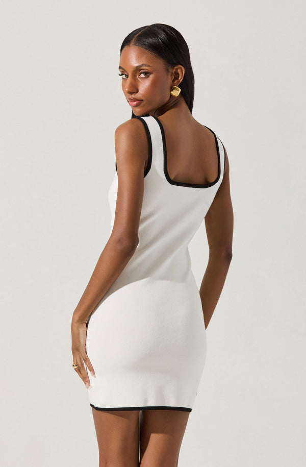 Contrast Trim Knit Mini Dress - ASTR the Label