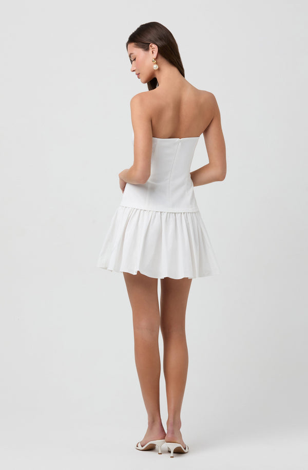 Strapless Drop Waist Mini Dress Strapless Drop Waist Mini Dress