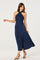 Sticky add to cart - Satin Crossover Halter Midi Dress