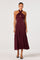 Sticky add to cart - Satin Crossover Halter Midi Dress