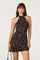 Sticky add to cart - Lorenza Floral Halter Mini Dress
