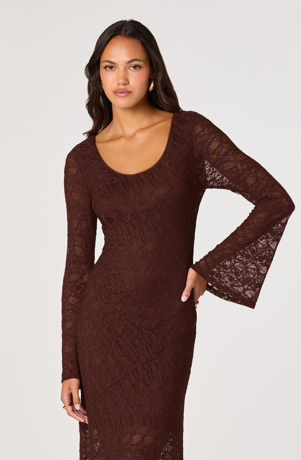 Long Sleeve Lace Maxi Dress - ASTR the Label Long Sleeve Lace Maxi Dress - ASTR the Label