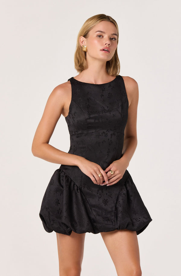 Jacquard Drop Waist Mini Dress - ASTR the Label Jacquard Drop Waist Mini Dress - ASTR the Label