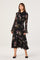 Sticky add to cart - Tie-Neck Ruffled Floral Midi Dress