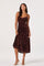 Sticky add to cart - Velvet Floral Burnout Bustier Dress