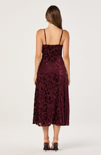 Velvet Floral Burnout Bustier Dress - ASTR the Label