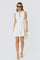 Sticky add to cart - Tristan V-neck Self-Tie Godet Mini Dress