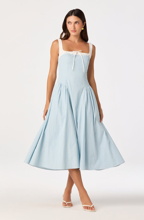 astr the label drop waist dress ASTR the Label Ovina Dress in Brown main image 1