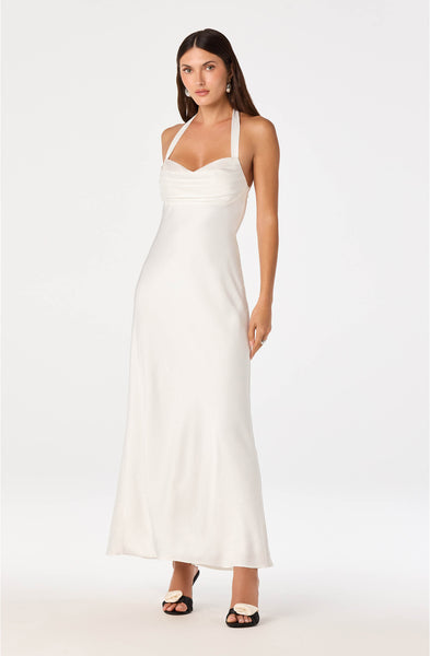 ASTR the Label | Lara Sweetheart Halter Maxi Dress in White
