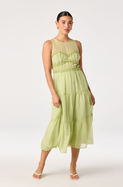 free people drop waist midi dress Free People x free-est Onda Tube Midi Dress in Green
