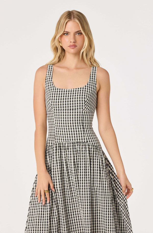 Cara Gingham Sleeveless Midi Dress - ASTR the Label Cara Gingham Sleeveless Midi Dress - ASTR the Label