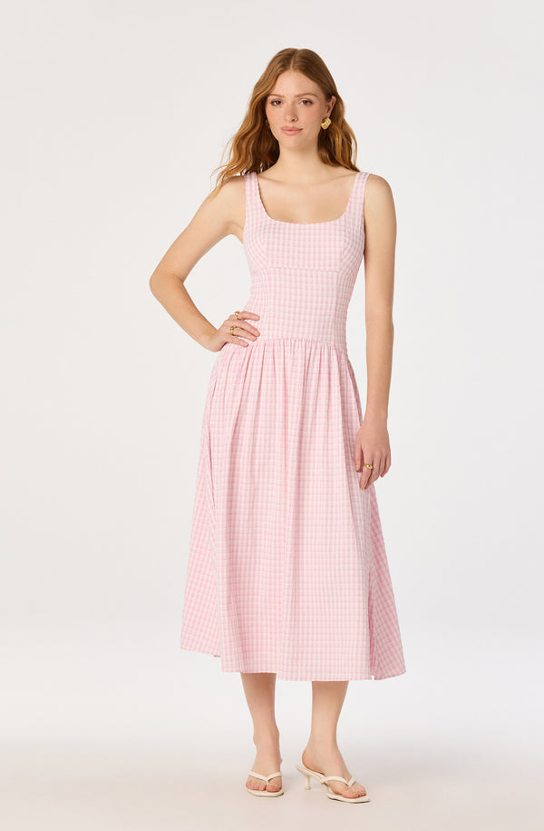 Cara Gingham Sleeveless Midi Dress - ASTR the Label Cara Gingham Sleeveless Midi Dress - ASTR the Label