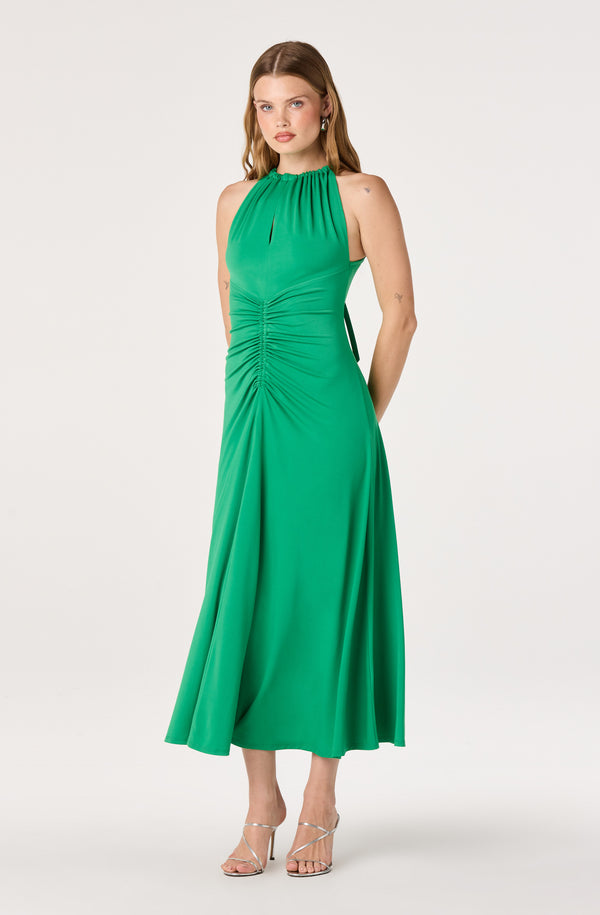 Mallory Ruched Halter Maxi Dress - ASTR the Label Mallory Ruched Halter Maxi Dress - ASTR the Label