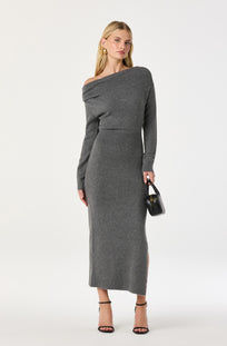 One Shoulder Midi Sweater Dress - ASTR the Label