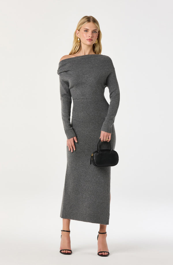 used prom dresses Black Acid Washed Sleeveless Sweater Midi Dress – Shoptiques main image 0