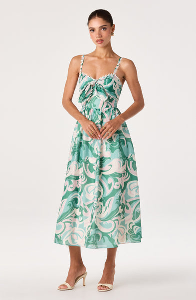 astral print midi dress ASTR the Label | Makayla Abstract in Green Abstract group:K1576-PL Size:dropshipping_ XL Antonio Melani: Informal or Dont miss the sweet