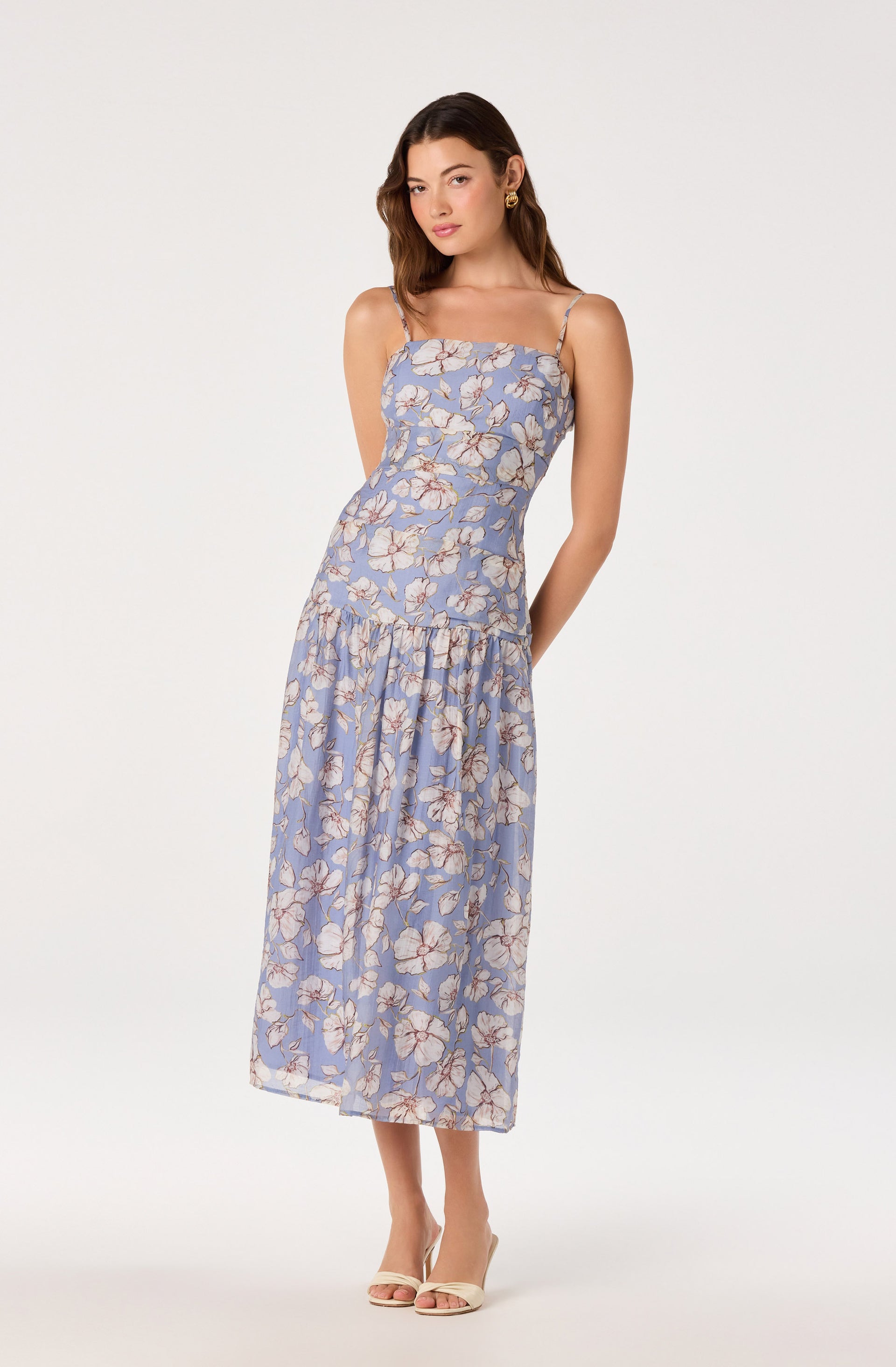 Ava Floral Pleated Midi Dress - ASTR the Label