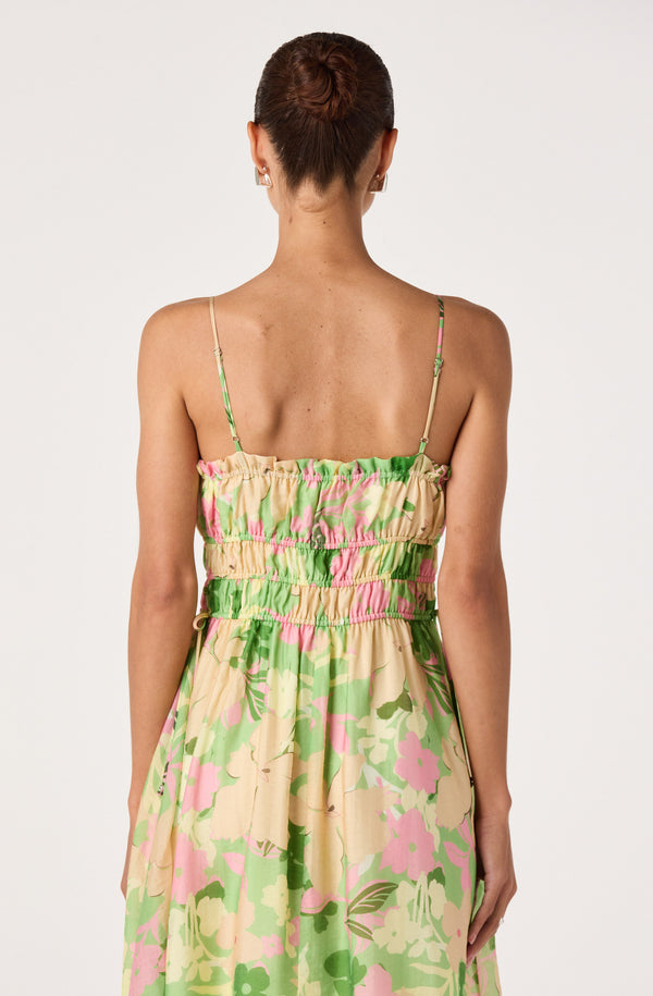 Maren Smocked Floral Midi Dress - ASTR the Label