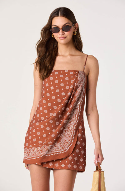Scarlett Faux Wrap Mini Dress