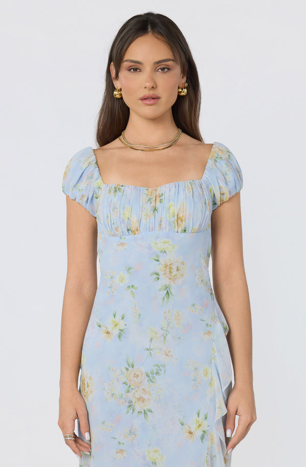 Florence Floral Puff Sleeve Maxi Dress - ASTR the Label Florence Floral Puff Sleeve Maxi Dress - ASTR the Label